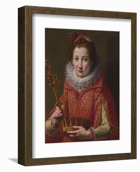 Portrait of a Lady, Traditionally Identified as Marie De' Medici, 1600-03-Santi Di Tito-Framed Giclee Print