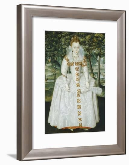 Portrait of a Lady, Traditionally Identified as Queen Elizabeth of Bohemia, Dated 1603-Robert Peake-Framed Giclee Print