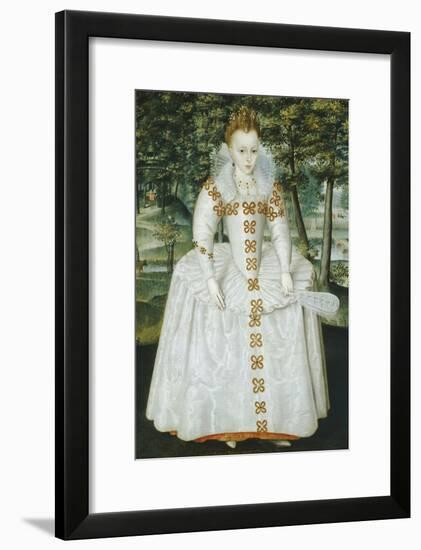 Portrait of a Lady, Traditionally Identified as Queen Elizabeth of Bohemia, Dated 1603-Robert Peake-Framed Giclee Print