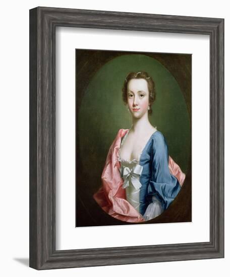 Portrait of a Lady, Traditionally Said to Be Jenny Cameron of Lochiel-Allan Ramsay-Framed Giclee Print