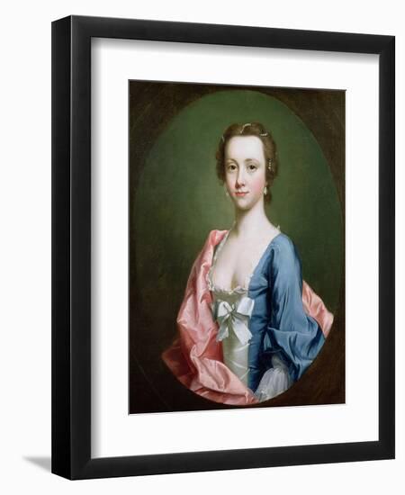 Portrait of a Lady, Traditionally Said to Be Jenny Cameron of Lochiel-Allan Ramsay-Framed Giclee Print