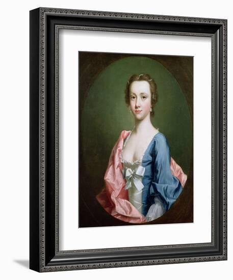 Portrait of a Lady, Traditionally Said to Be Jenny Cameron of Lochiel-Allan Ramsay-Framed Giclee Print