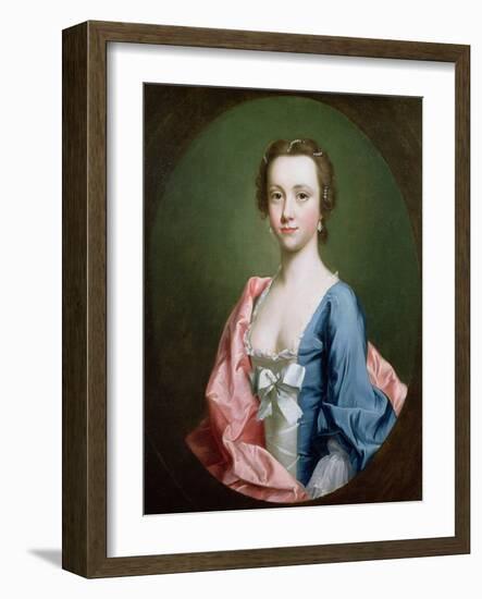 Portrait of a Lady, Traditionally Said to Be Jenny Cameron of Lochiel-Allan Ramsay-Framed Giclee Print