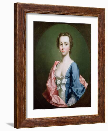 Portrait of a Lady, Traditionally Said to Be Jenny Cameron of Lochiel-Allan Ramsay-Framed Giclee Print