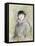 Portrait of a Lady with a Fur Collar and Muff, 20th Century (Drawing)-Paul Cesar Helleu-Framed Premier Image Canvas