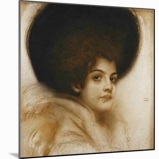 Portrait of a Lady with a Hat-Franz von Stuck-Mounted Giclee Print