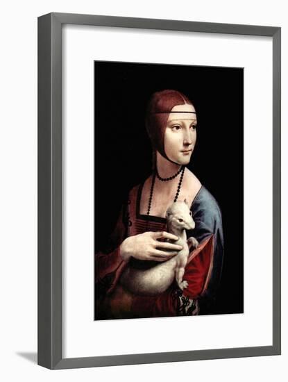 Portrait of a Lady with an Ermine-Leonardo da Vinci-Framed Art Print