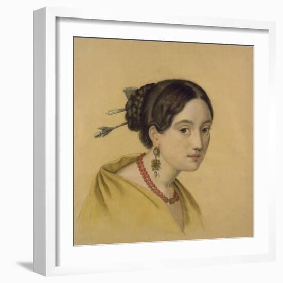 Portrait of a Lady with Hair Decoration-Louise Caroline Seidler-Framed Giclee Print