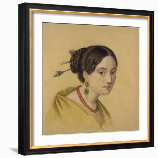 Portrait of a Lady with Hair Decoration-Louise Caroline Seidler-Framed Giclee Print