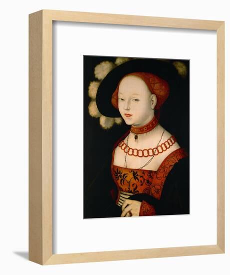 Portrait of a lady. Wood, 1530 68 x 52 cmCecilia Gallerani (lady with the ermine) portrait c.1490-Leonardo Da Vinci-Framed Giclee Print