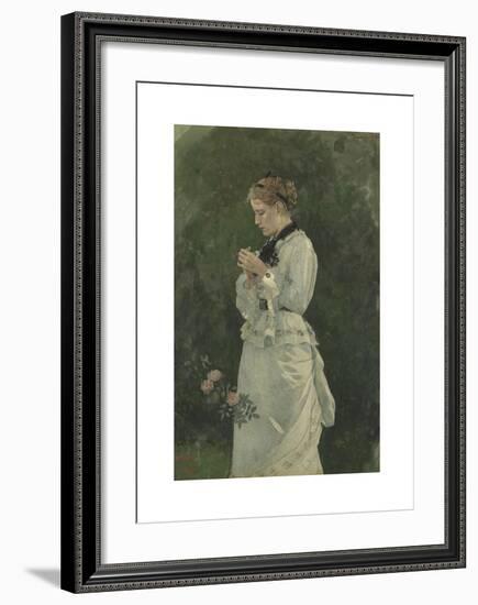 Portrait of a Lady-Winslow Homer-Framed Premium Giclee Print