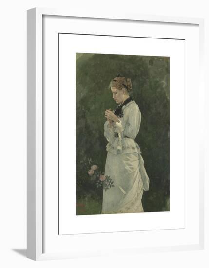 Portrait of a Lady-Winslow Homer-Framed Premium Giclee Print