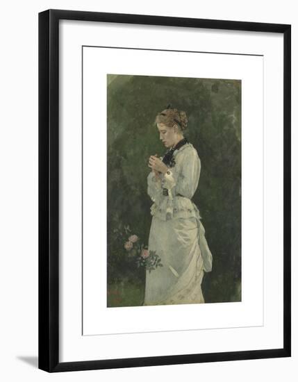 Portrait of a Lady-Winslow Homer-Framed Premium Giclee Print