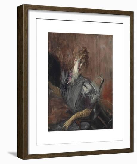 Portrait of a Lady-Giovanni Boldini-Framed Premium Giclee Print