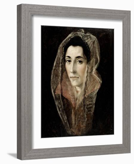 Portrait of a Lady-El Greco-Framed Giclee Print