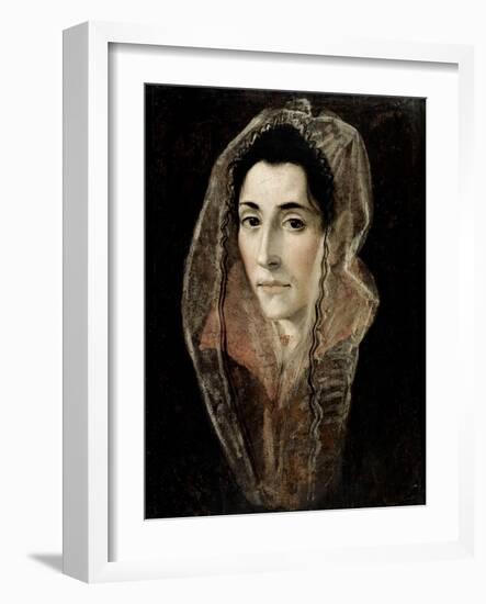 Portrait of a Lady-El Greco-Framed Giclee Print