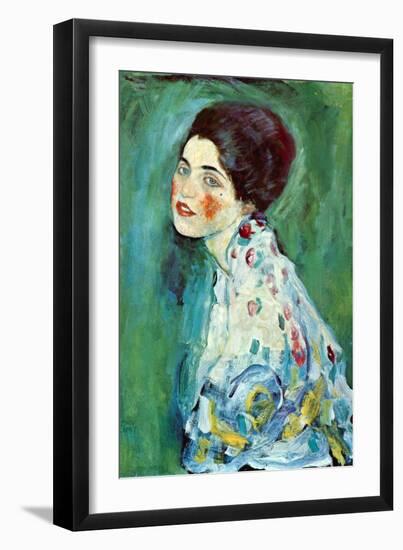 Portrait of a Lady-Gustav Klimt-Framed Premium Giclee Print