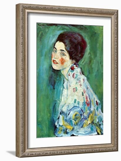 Portrait of a Lady-Gustav Klimt-Framed Art Print