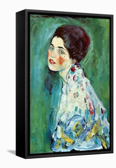 Portrait of a Lady-Gustav Klimt-Framed Stretched Canvas