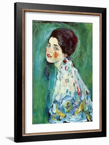 Portrait of a Lady-Gustav Klimt-Framed Premium Giclee Print
