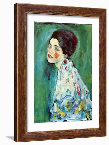 Portrait of a Lady-Gustav Klimt-Framed Art Print