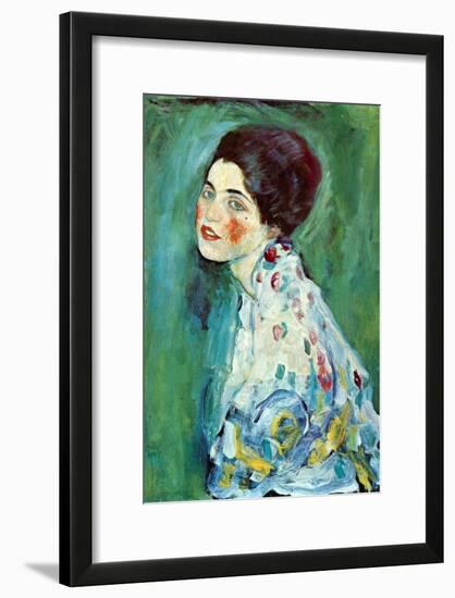 Portrait of a Lady-Gustav Klimt-Framed Art Print