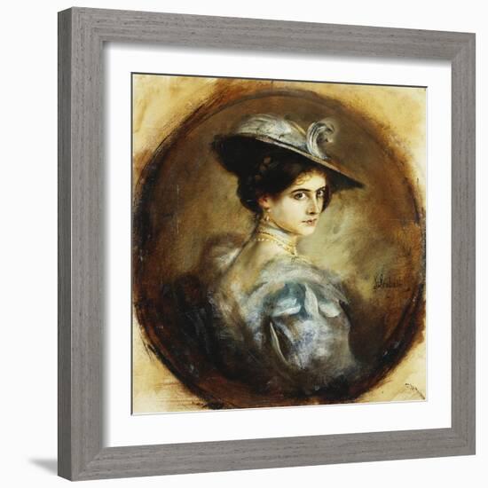 Portrait of a Lady-Franz Seraph von Lenbach-Framed Giclee Print