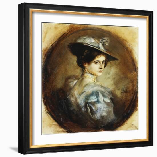 Portrait of a Lady-Franz Seraph von Lenbach-Framed Giclee Print