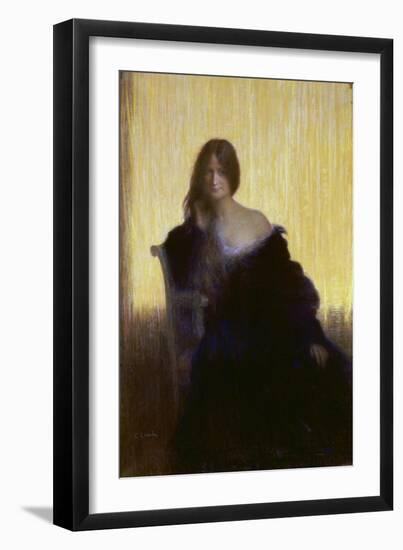 Portrait of a Lady-Charles Léandre-Framed Giclee Print