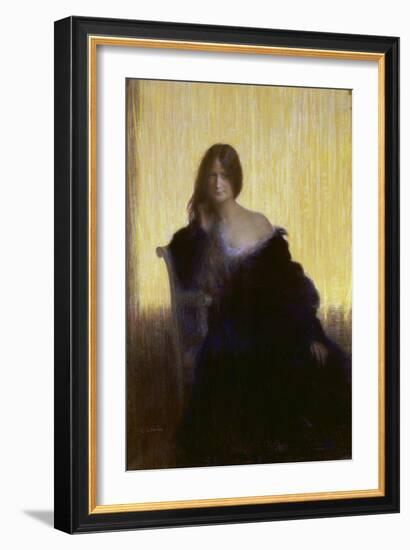 Portrait of a Lady-Charles Léandre-Framed Giclee Print