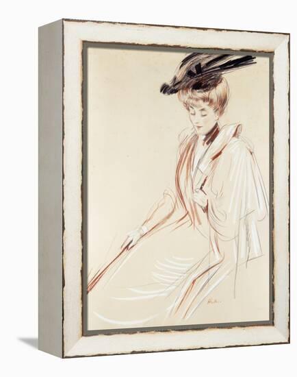 Portrait of a Lady-Paul Cesar Helleu-Framed Premier Image Canvas