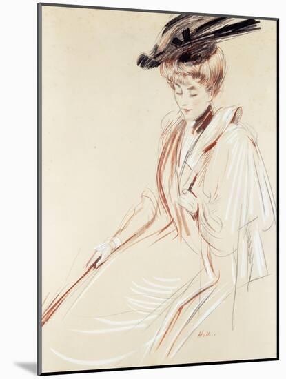 Portrait of a Lady-Paul Cesar Helleu-Mounted Giclee Print