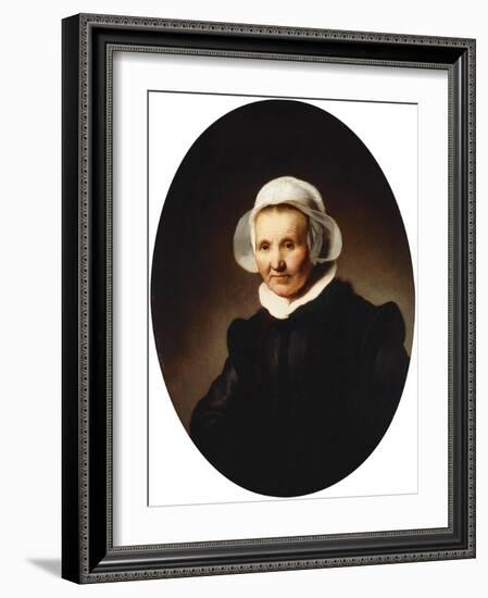 Portrait of a Lady-Rembrandt van Rijn-Framed Giclee Print