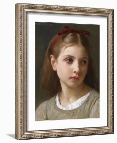 Portrait of a Little Girl, 1886 (Oil on Canvas)-William-Adolphe Bouguereau-Framed Giclee Print