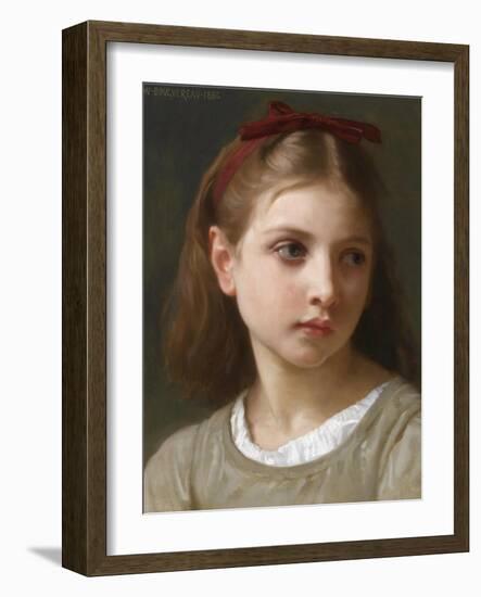 Portrait of a Little Girl, 1886 (Oil on Canvas)-William-Adolphe Bouguereau-Framed Giclee Print