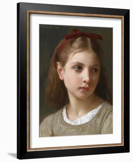 Portrait of a Little Girl, 1886 (Oil on Canvas)-William-Adolphe Bouguereau-Framed Giclee Print