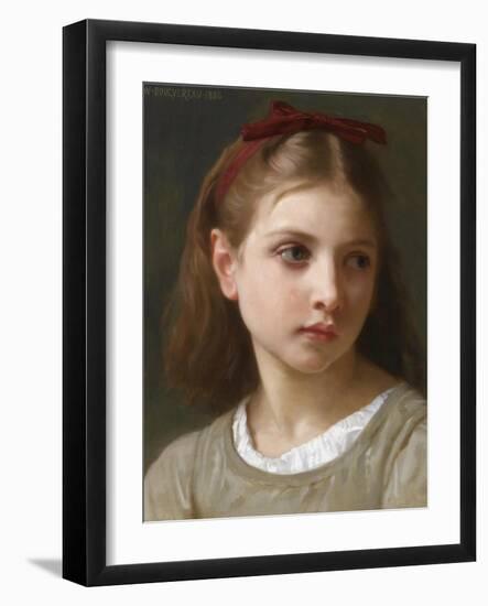 Portrait of a Little Girl, 1886 (Oil on Canvas)-William-Adolphe Bouguereau-Framed Giclee Print