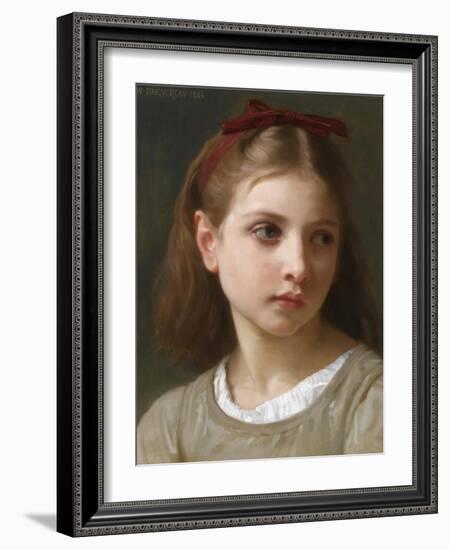 Portrait of a Little Girl, 1886 (Oil on Canvas)-William-Adolphe Bouguereau-Framed Giclee Print