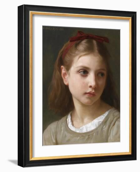 Portrait of a Little Girl, 1886 (Oil on Canvas)-William-Adolphe Bouguereau-Framed Giclee Print