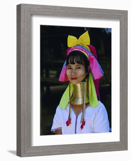 Portrait of a 'Long Necked' Padaung Tribe Woman, Mae Hong Son Province, Thailand, Asia-Gavin Hellier-Framed Photographic Print