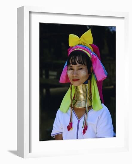 Portrait of a 'Long Necked' Padaung Tribe Woman, Mae Hong Son Province, Thailand, Asia-Gavin Hellier-Framed Photographic Print