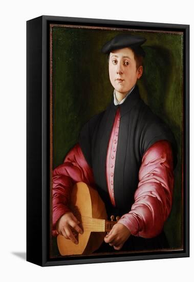 Portrait of a Lute Player, C.1528-1529 (Oil on Wood)-Jacopo Pontormo-Framed Premier Image Canvas