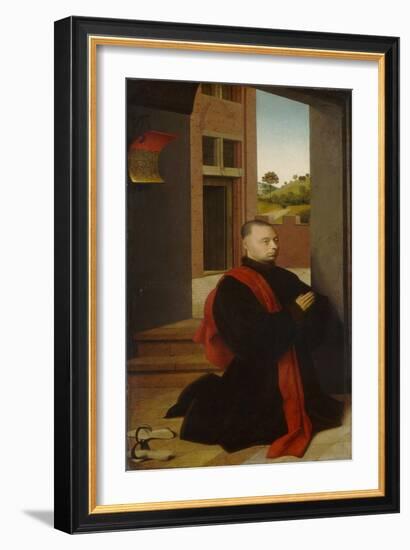 Portrait of a Male Donor, c.1455-Petrus Christus-Framed Giclee Print