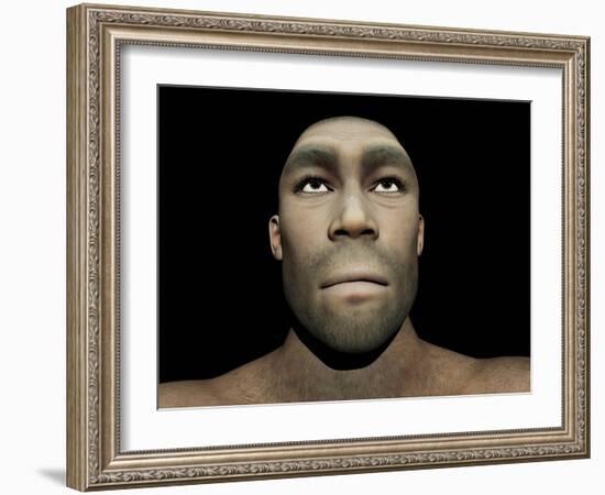 Portrait of a Male Homo Erectus-null-Framed Art Print