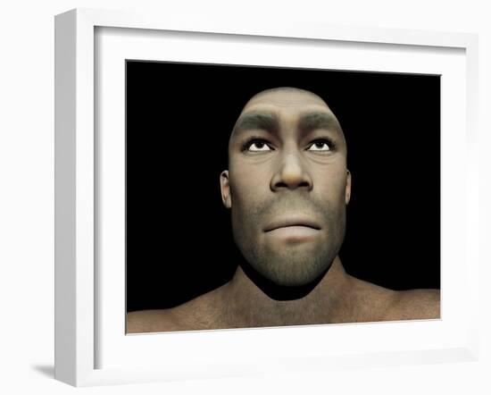 Portrait of a Male Homo Erectus-null-Framed Art Print