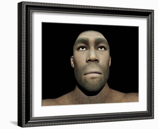 Portrait of a Male Homo Erectus-null-Framed Art Print