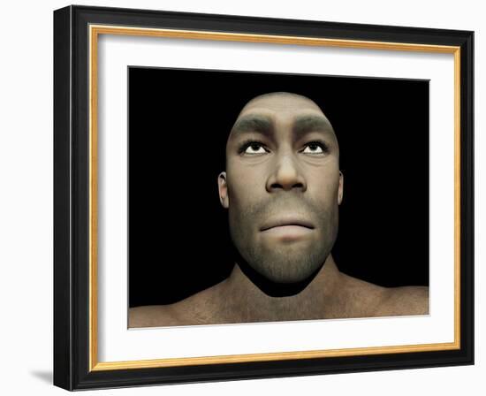 Portrait of a Male Homo Erectus-null-Framed Art Print