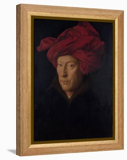 Portrait of a Man, 1433-Jan van Eyck-Framed Premier Image Canvas