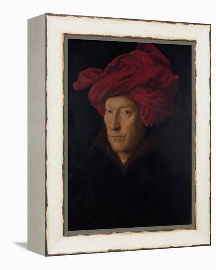 Portrait of a Man, 1433-Jan van Eyck-Framed Premier Image Canvas