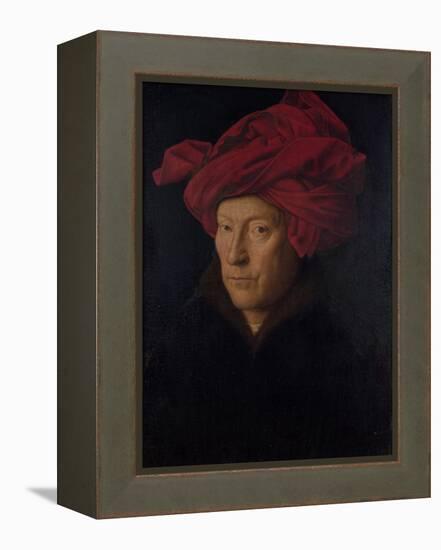 Portrait of a Man, 1433-Jan van Eyck-Framed Premier Image Canvas